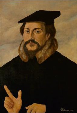 Portrait Gemälde Johannes Calvin